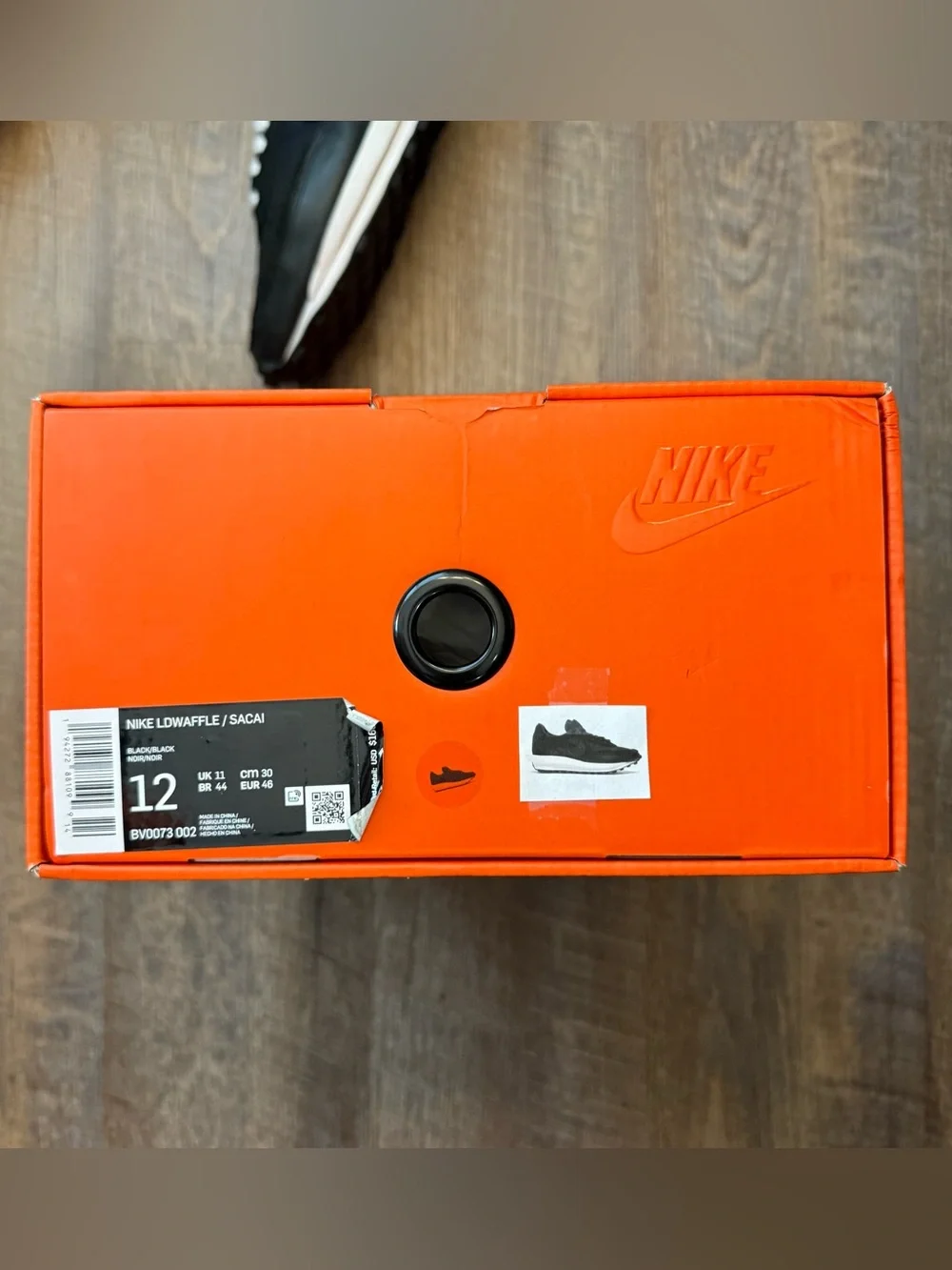 Sacai x Nike LDWaffle Black Nylon White